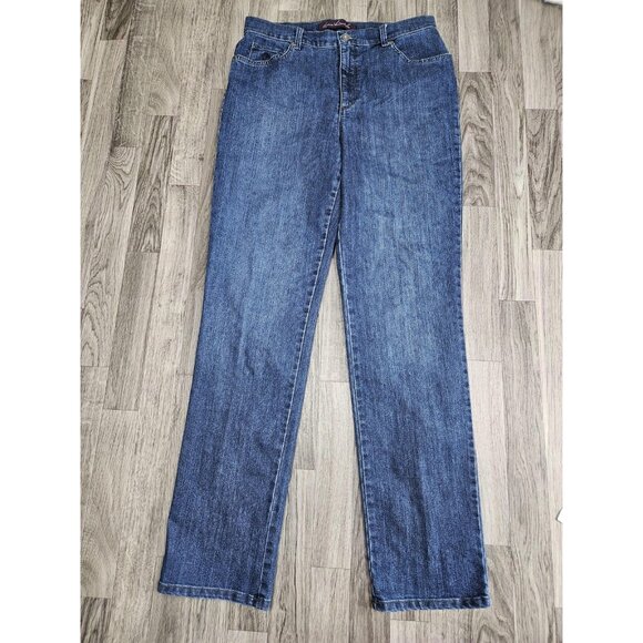 (3/$35) Gloria Vanderbilt Jean Womens 10 Long Blue Amanda Classic Straight Denim - Picture 1 of 12